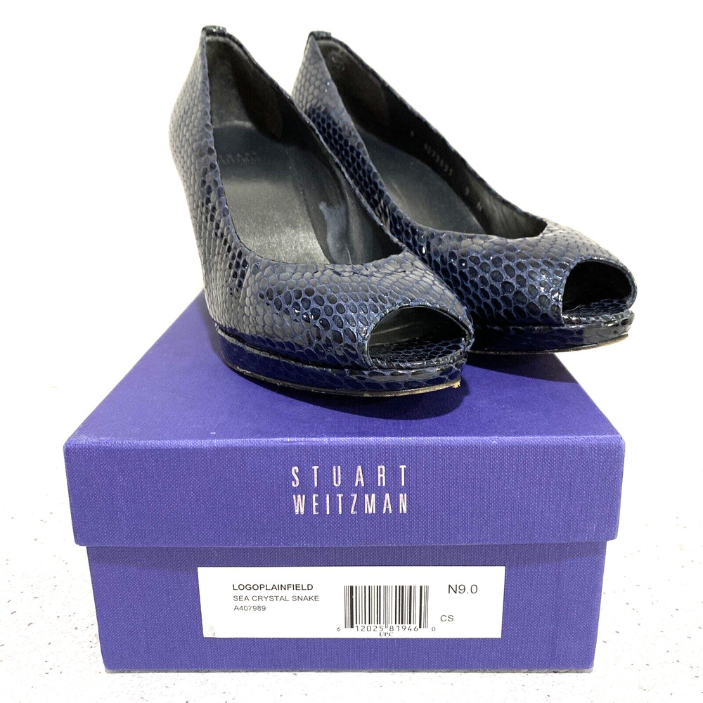 Stuart Weitzman Plainfield Platform Pumps 9n Sea … - image 2